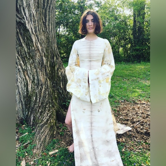 EveSkywalker Eco-Print Dress NWT Sz.6 - Picture 1 of 4